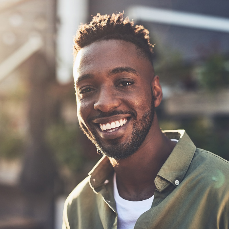 man smiling